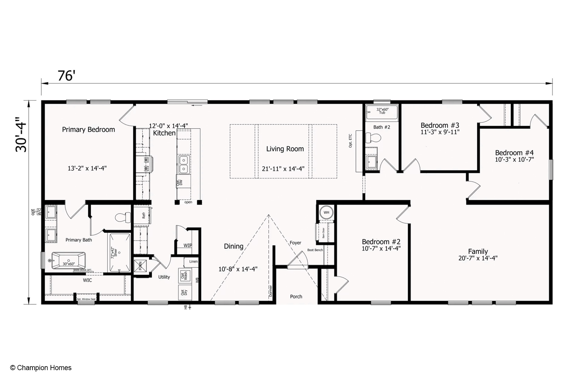 Leesville 76 Floor Plan